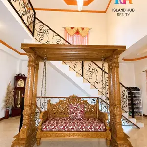 Luxury Royal Hand-Carved Wooden Jhoola Swing, San Fernando