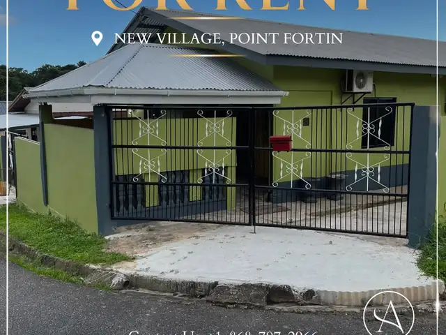 3-bedroom house in New Village to rent, Point Fortin