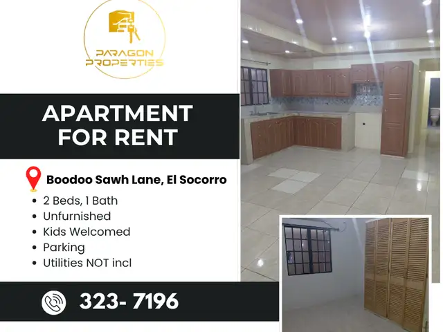  2-bedroom apartment in Boodoo Sawh Lane El Socorro to rent, El Socorro