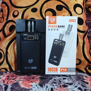 P10/QC+PD3.0/22.5Watts/10,000MAH Power Bank With Built-In Cables, San Juan