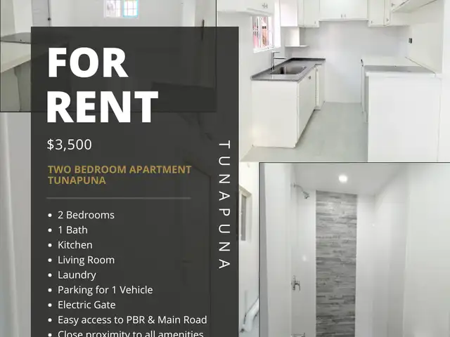 2-bedroom apartment in Tunapuna to rent, Tunapuna
