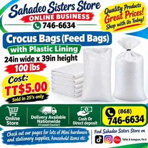 Crocus Feed Bags 24inch x 39 inch 100 lbs, Couva