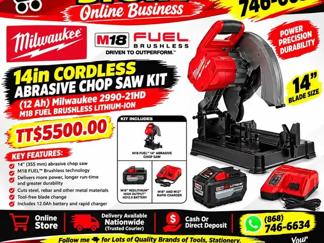Milwaukee Cordless Chopsaw 14 inch, Couva
