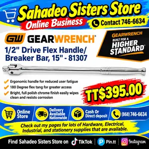 Gearwrench 81307 1/2 drive Flex Handle 15 inch, Couva
