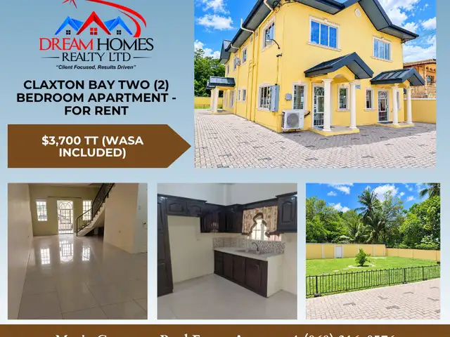 2-bedroom apartment in Southern Main Road, Claxton Bay to rent, Claxton Bay