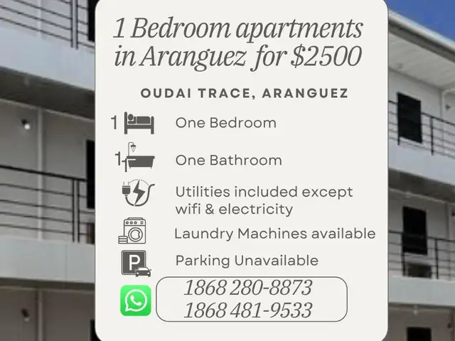 1-bedroom apartment in First Street/Maraj Street/Oudai Trace/Bushe St to rent, San Juan