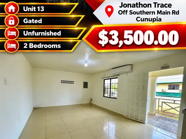2-bedroom apartment in Cunupia to rent, Cunupia