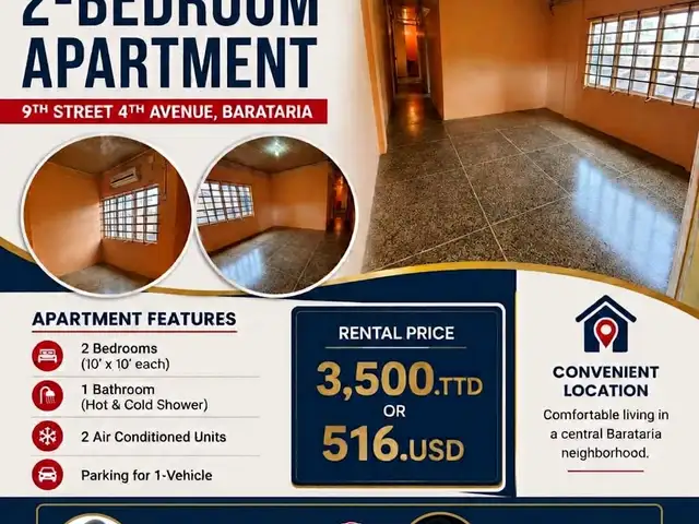 2-bedroom apartment in Barataria to rent, Barataria