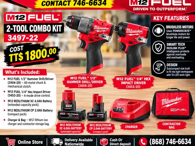 Milwaukee M12 2 Tool Combo Kit 3497 22, Couva
