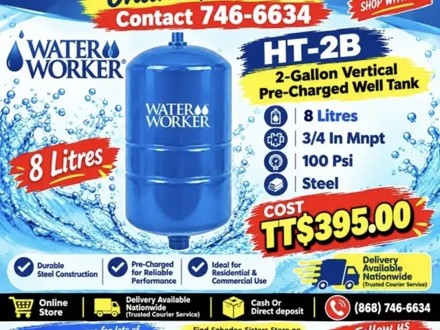 WaterWorker 2g pressure tank, Couva