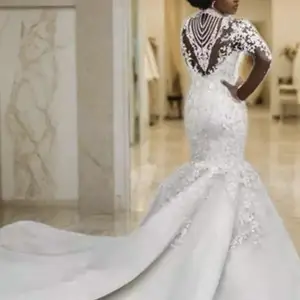 2025 Sexy Mermaid/ Trumpet Neck/ Wedding Dress/ Bridal Gown, Tunapuna